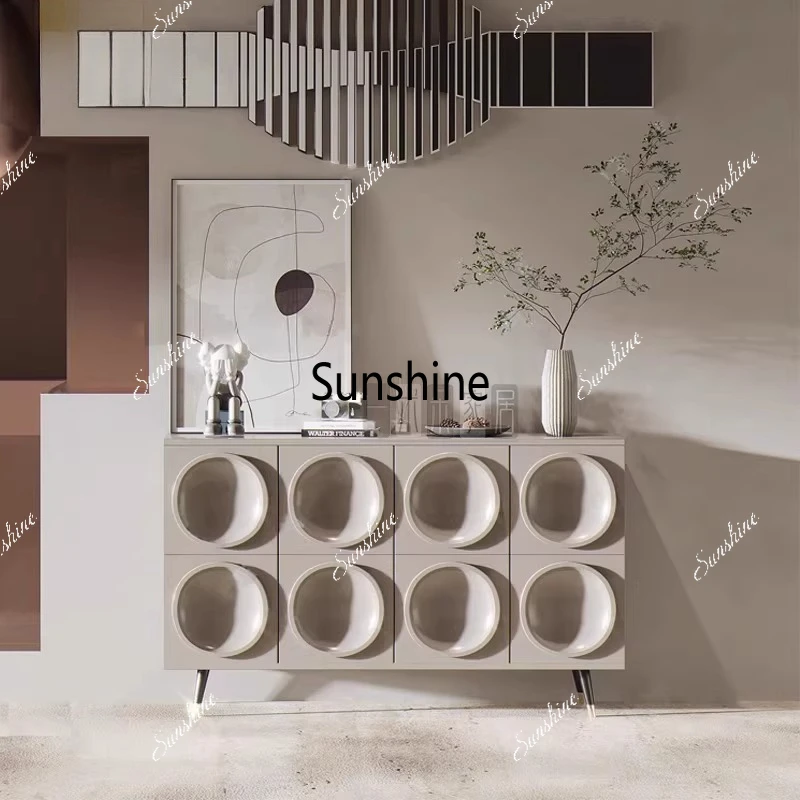 

Light luxury solid wood entrance entrance foyer decoration bedroom modern simple shoe cabinet