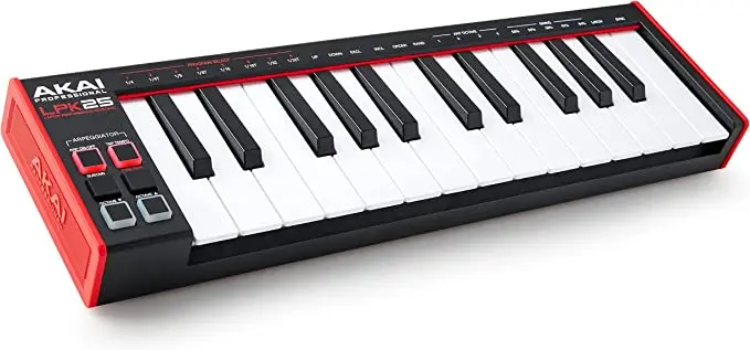 AKAI Professional LPK25 - USB MIDI Keyboard Controller with 25 Responsive Synth Keys for Mac and PC, Arpeggiator and Music Produ