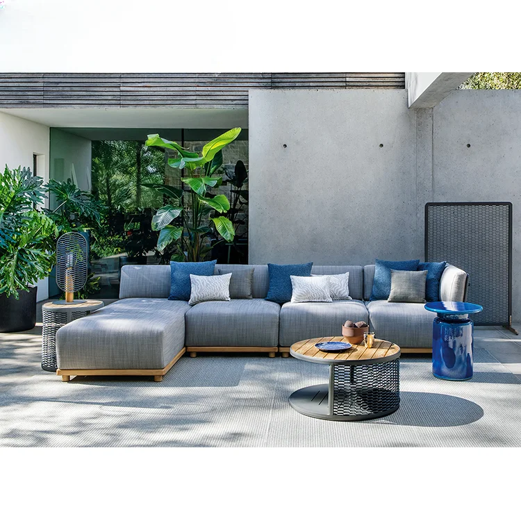 Outdoor furniture aluminum sofa conversation patio set garden sofa