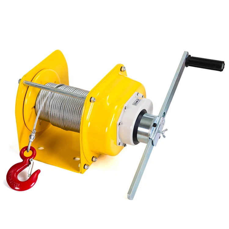 1ton manual winch self-locking heavy duty hand  wire rope  lifting 