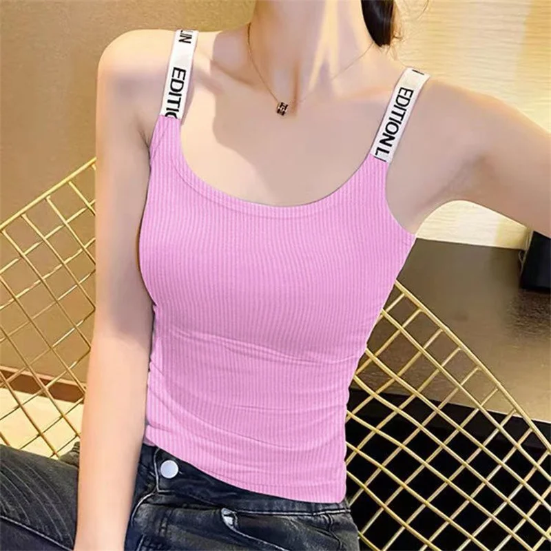 

Women Summer Tanks Camis Vest Fashion Casual V-Neck Ladies Street Tanks Tops Tees Hotsweet B3233