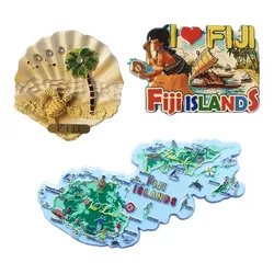 Oceania Fiji Islands Fridge Magnets Tourism Souvenir Refrigerator Sticker Collection Handicraft Gift Decoration Article