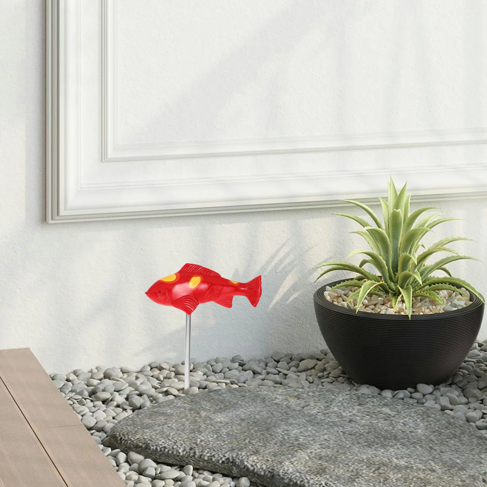 

2pcs Garden Koi Statue Resin Outdoor Fish Ornament Weatherproof Lawn Decor For Yard Patio Flower Bed Stake Sculpture
