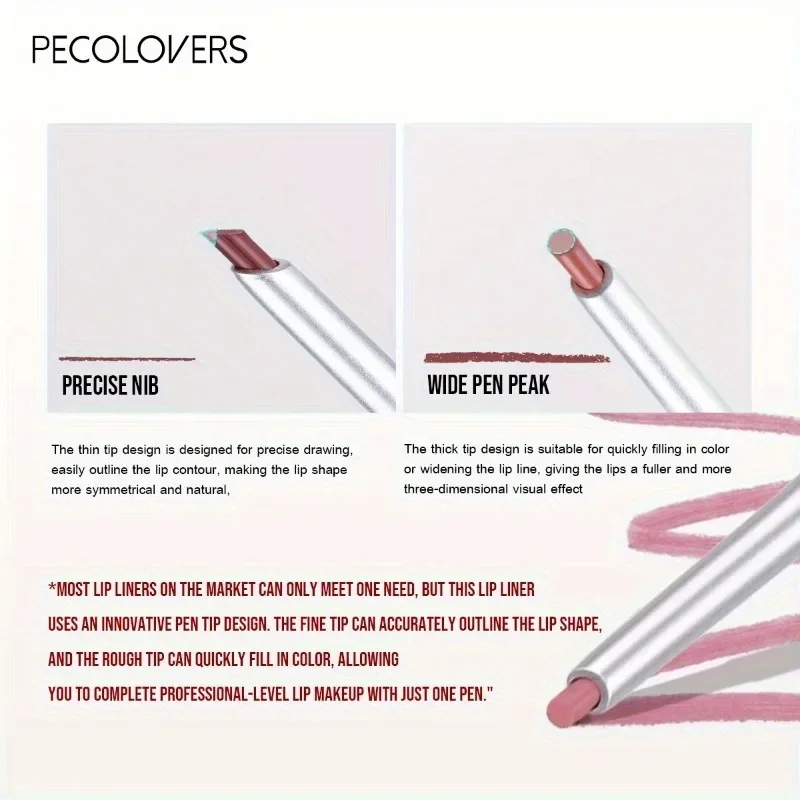 Matita per labbra opaca impermeabile Matita per labbra rosso scuro Tinta per contorno Rossetto a lunga durata Tazza antiaderente Labbra sexy Cosmetici per il trucco