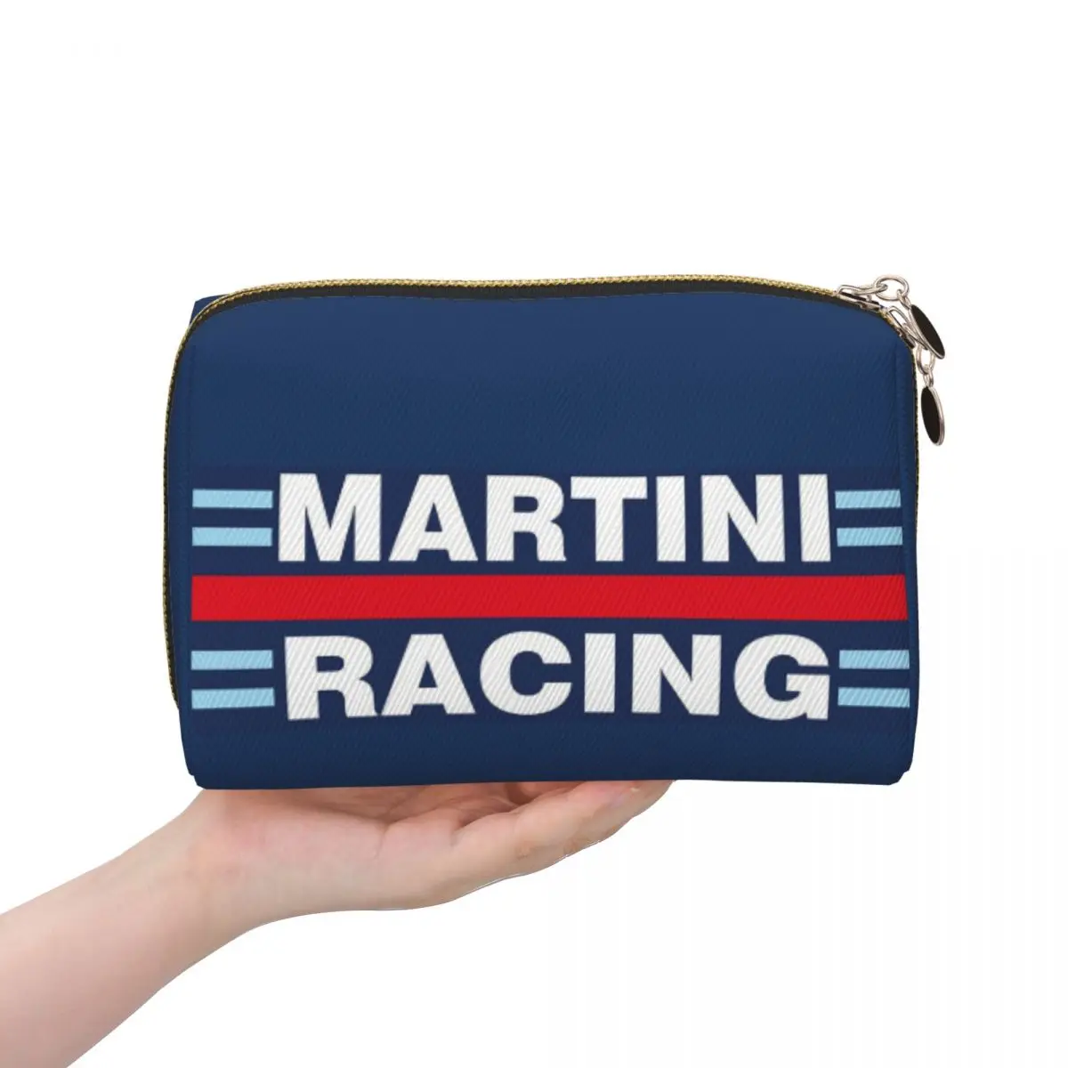 Martinis Race Sportscar Motor Racing Women Cosmetic Bag Travel Makeup Organizer Pouch Toiletry Storage Dopp Kit Case