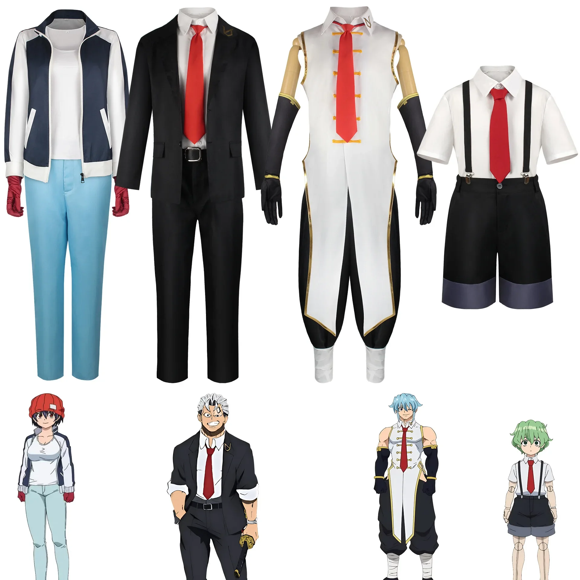 Anime Undead Unluck Unfeel Phil Cosplay Costume Fuuko Izumo  Uniform Clothes Suit Halloween Party Hat Jacket Adult Children