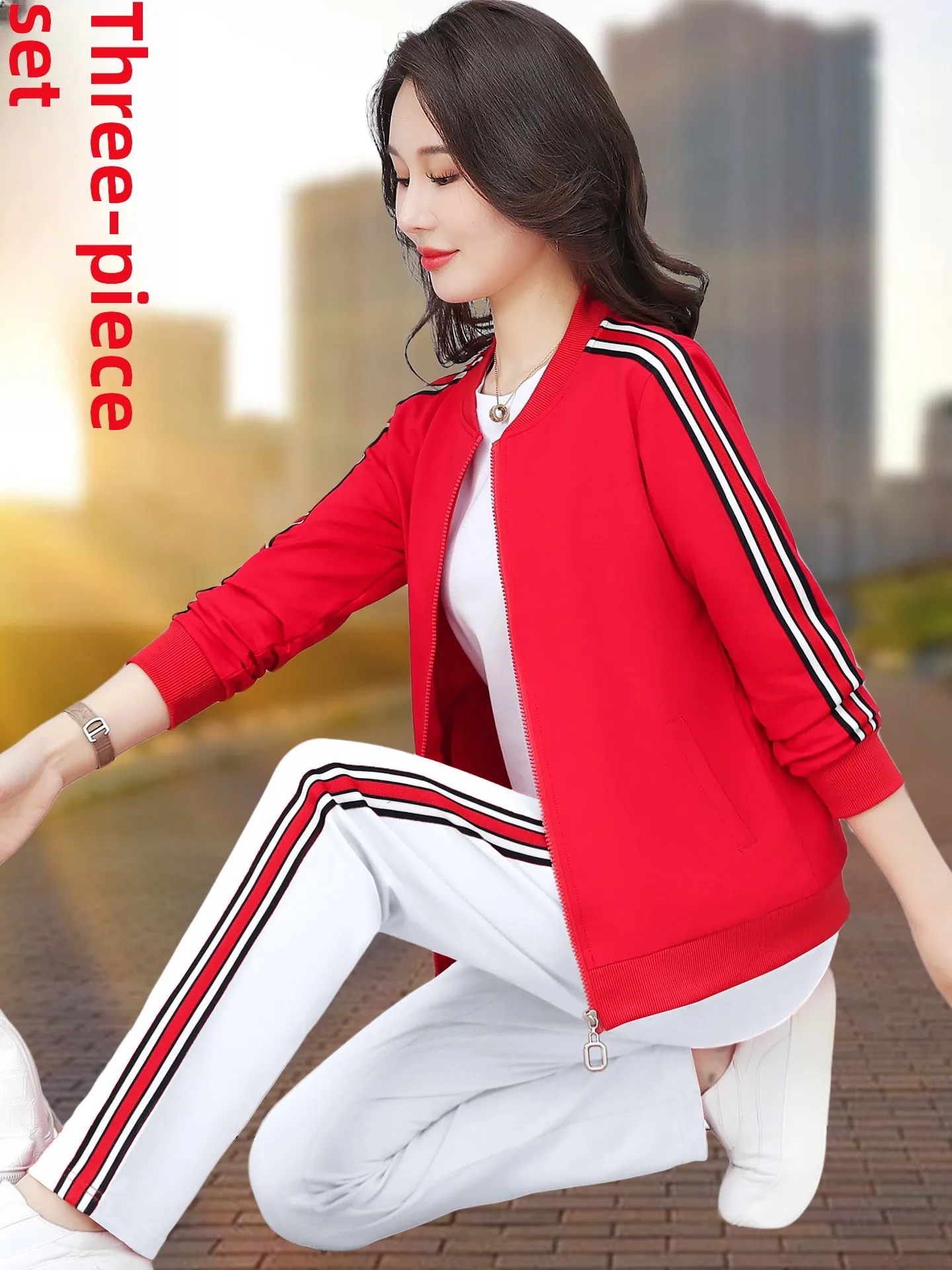 

Red up Performance Square Dance Костюм 2025 Новый Sle Fitn Aerobics Беговой наряд Длинная хлопковая застежка-молния