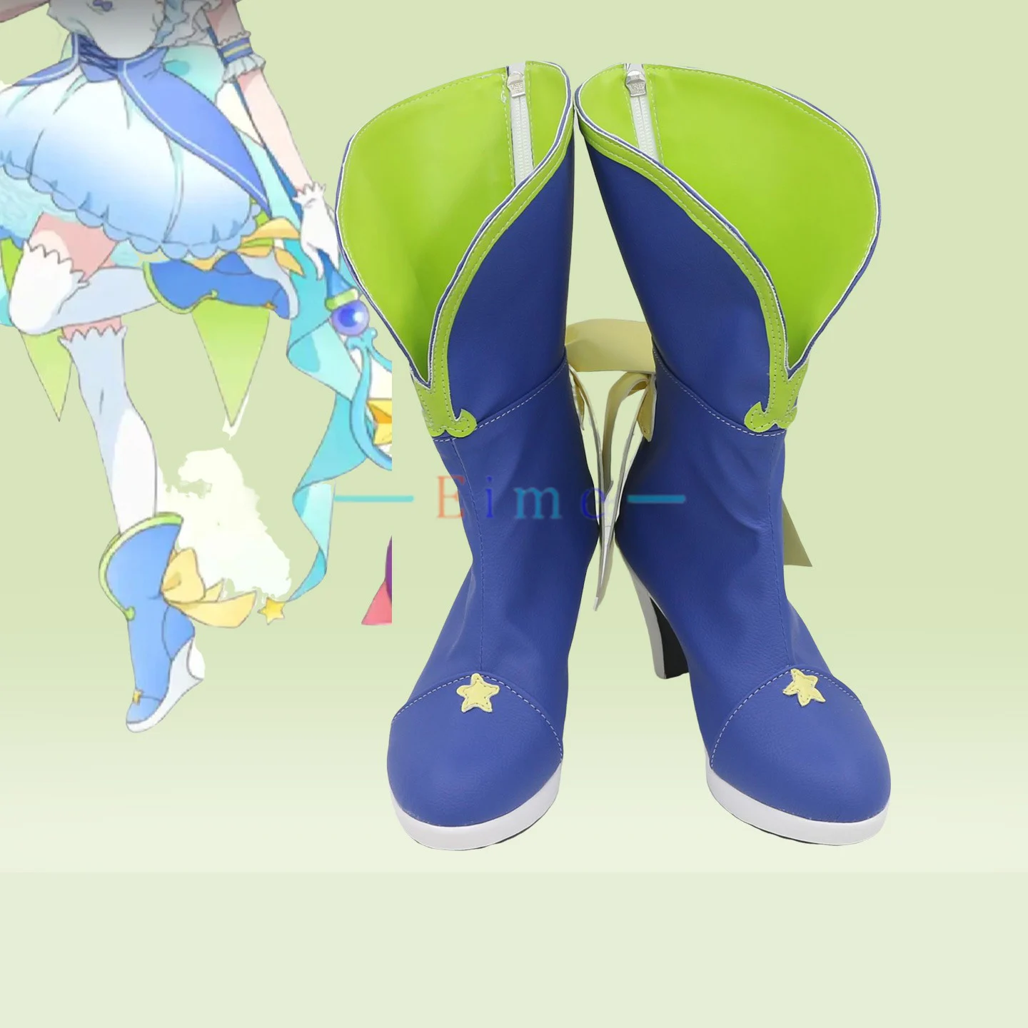 再ゼロラムレムコスプレ靴ブルーブーツアニメ小道具アクセサリーハロウィンクリスマスパーティーロールプレイ靴カスタムメイド