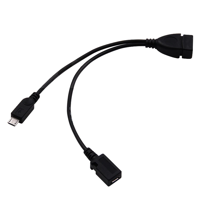 2 In 1 OTG Micro USB Host Power Y Splitter USB Adapter To Micro 5 Pin Male Female Cable For Fire Tv 3 Or 2nd Gen Fire Stick - view 3