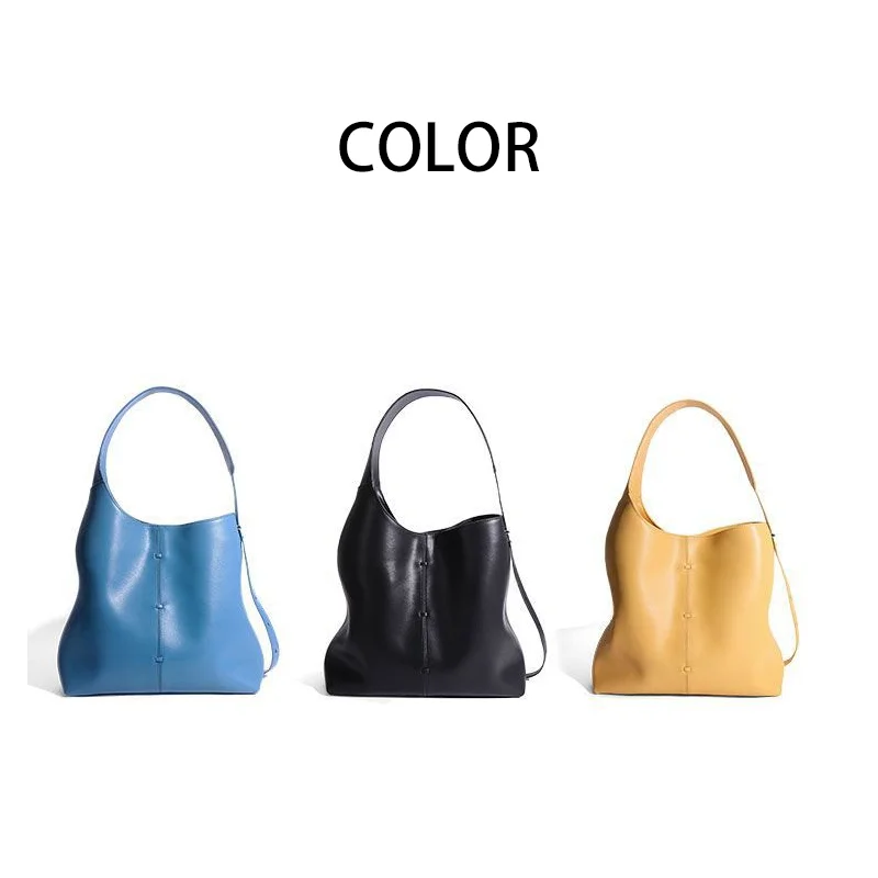 High End Genuine Leather Women Hobos Tote Bags 2024, Elegant Lady Brand Bags Replicas Real Leather HandBag with Strap Adjustable