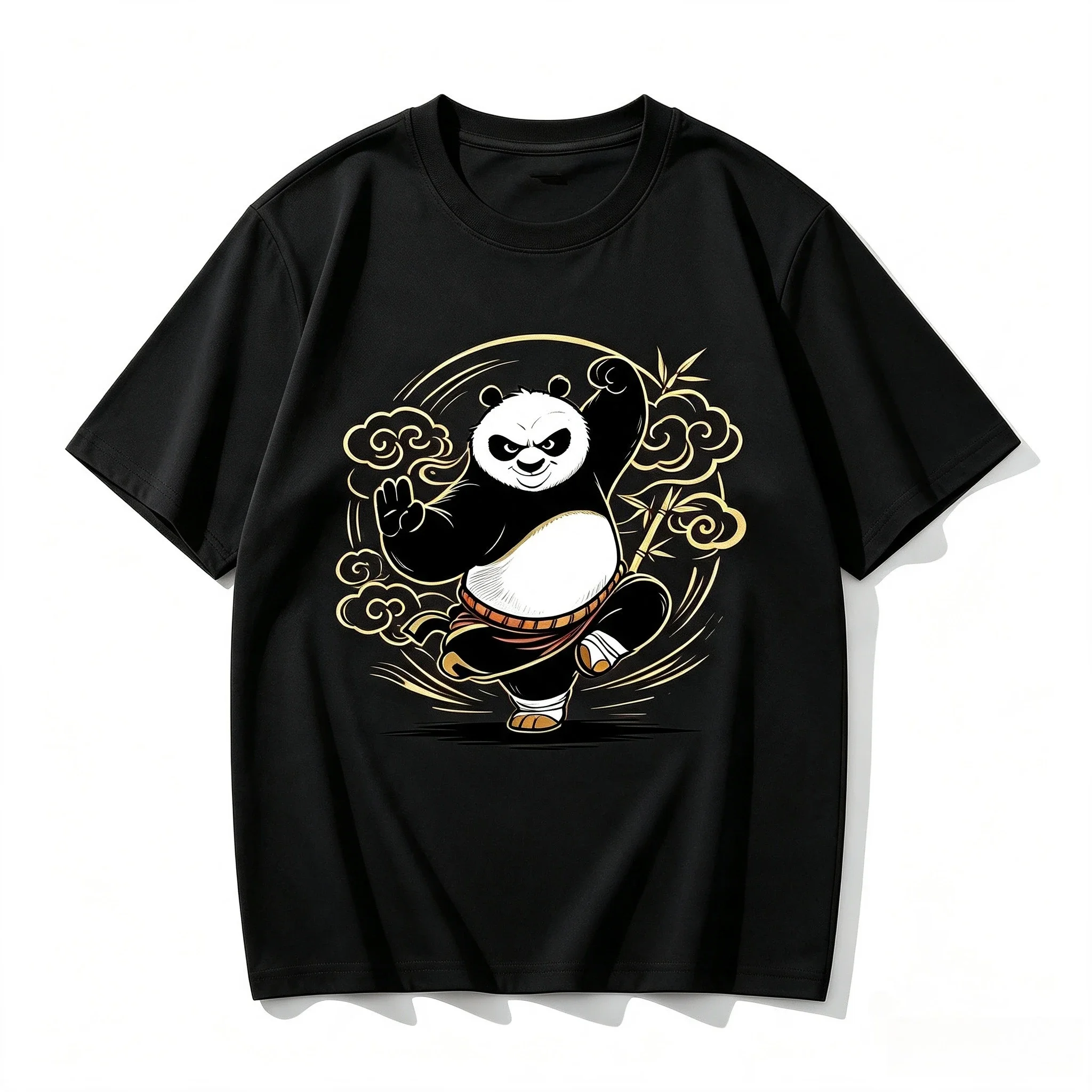 2026-2027 Vintage Y2K Kungfu Panda Oriental Graphic Tee Unisex Men Women Cloud Bamboo Art Streetwear Short Sleeve T-shirt