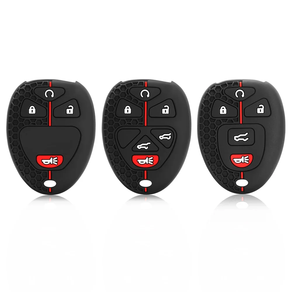 Silicone Remote Car Key Cover For Chevrolet Tahoe Suburban Gmc Yukon For Cadillac Escalade Car Key Case Protector Accessories