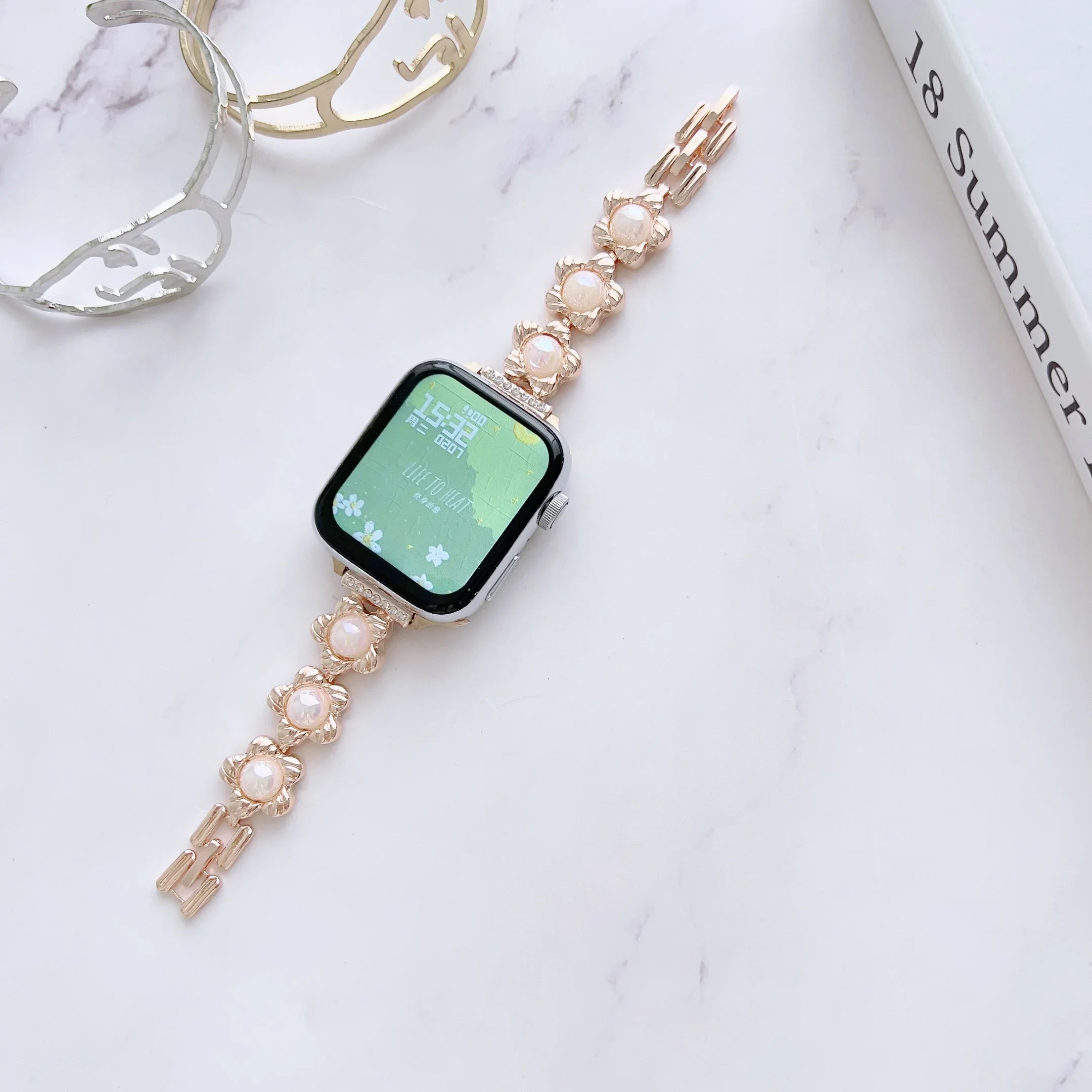 Metal Jewelry Strap for Apple Watch 10 9 8 7 45mm 41mm 42mm 46mm Ultra 49mm Women Bracelet Belt iWatch 6 5 4 SE 44mm 40mm Band