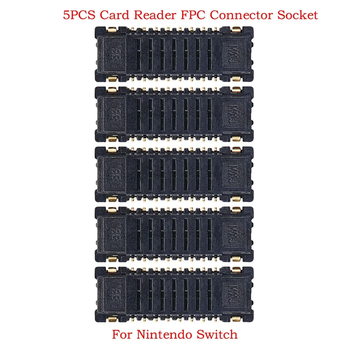 

5PCS Replacement for Nintendo Switch Memory Micro SDCard Reader FPC Connector Socket 16pins