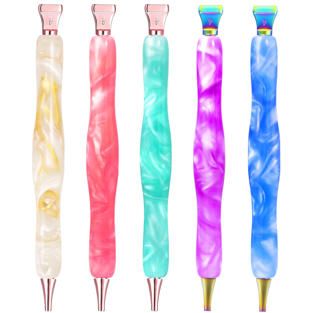 Rose Gold Metal Stainless Steel Tip Resin Diamond Painting Art Club Sticky Drill Dot Pen Stylus Kits Set Accessories Tool