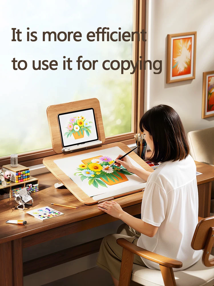 Wooden Desktop Easel, Drawing Board, Sketching, Watercolor And Gouache, Desktop Painting Board, Portable Foldable And Adjustable