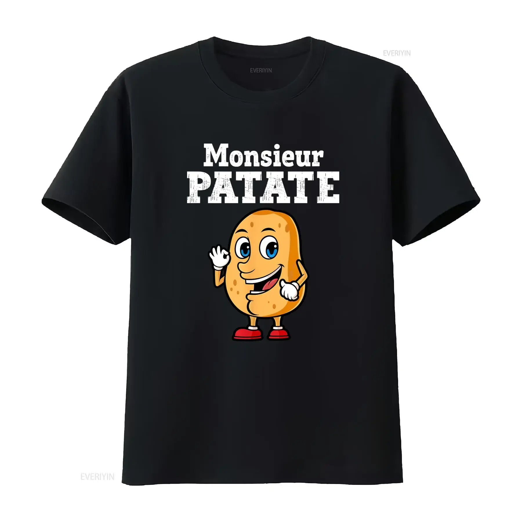 T Shirt Humoristique Mr Potato Head vintage Washed Casual Slightly homme Versatile Unisex Comfortable Top For Everyday Wear