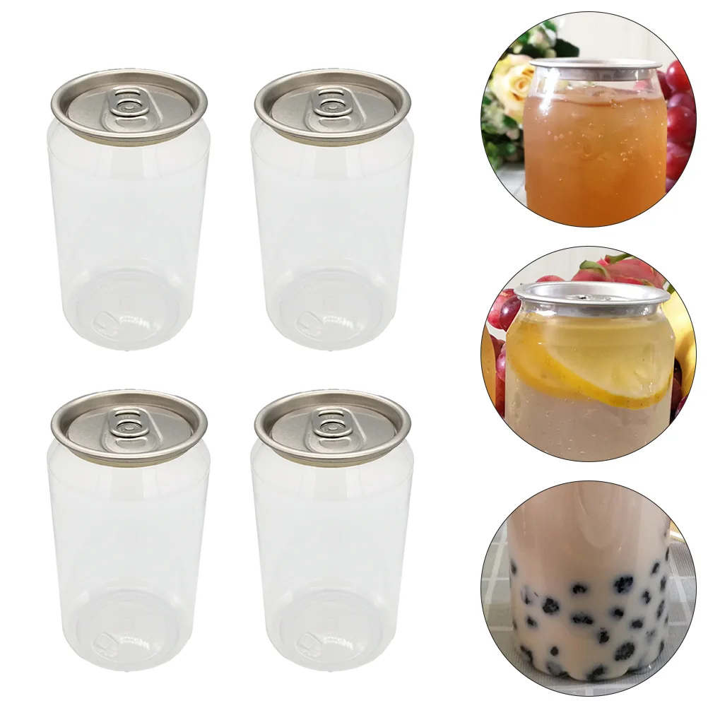 10pcs 330ml Multipurpose Pouches For Adults Transparent Disposable Cans Milk Tea Cups Beverage Dessert Drink