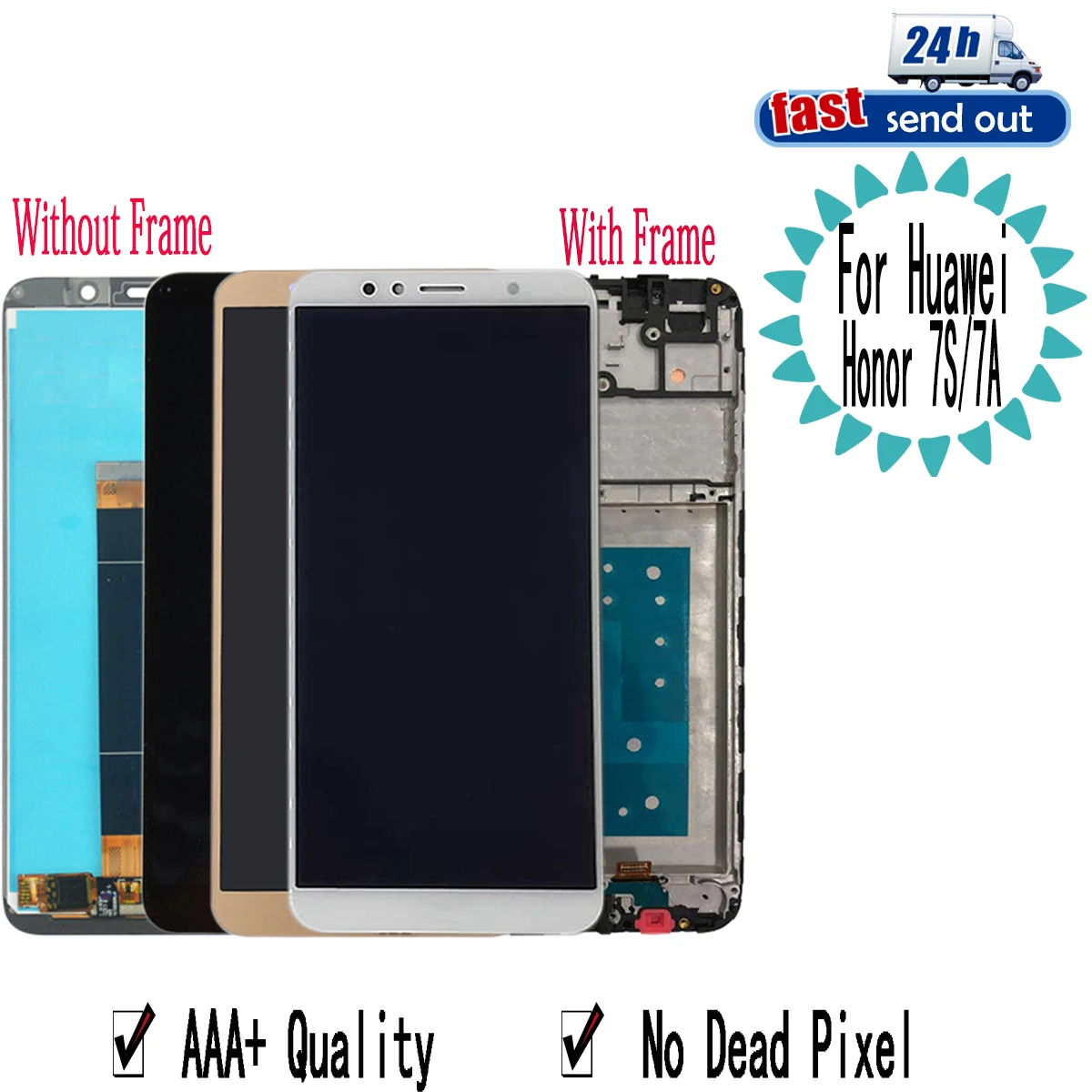

5.45" LCD For Huawei Honor 7S 7A LCD Display Touch Screen Digitizer Assembly Replacement with Frame DUA-LX2 L22