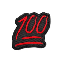 100 Points Hook & Loop Embroidered Patch Personalized Backpack Decoration Morale Armband Badge Clothing with Stickers