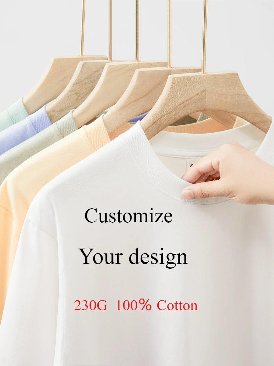 T-shirts pour hommes imprimés personnalisés de haute qualité femmes 100% coton t-shirt style décontracté ample bricolage votre conception ou comme Photo logo bricolage