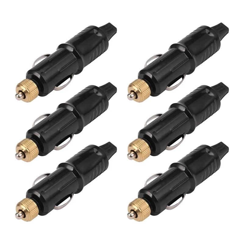 6X 12/24V Replacement Car Cigarette Lighter Socket Plug Adapter Charger + Fuse Set