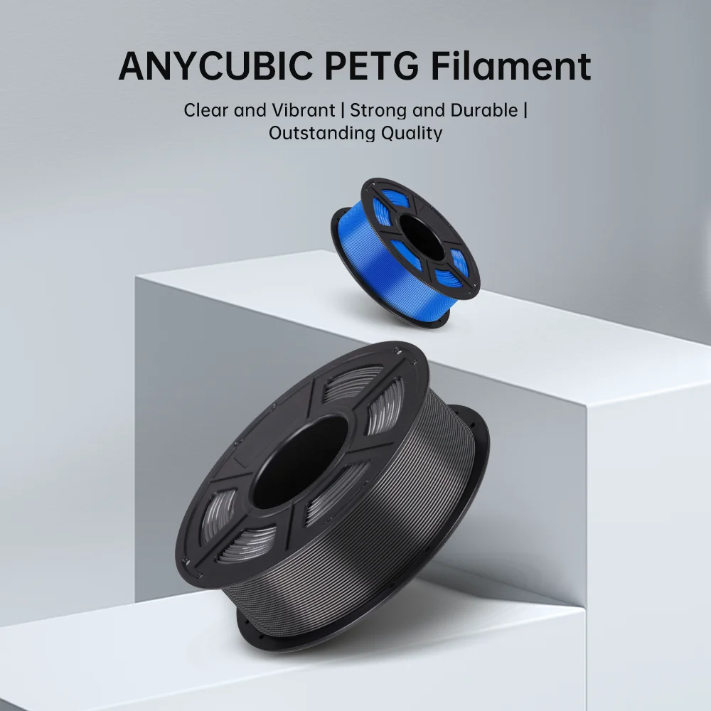 ANYCUBIC PETG 3D 프린터 필라멘트, 코브라 2 FDM 3D 프린터용 플라스틱 3D 프린터 필라멘트, 롤 당 1kg, 다색 1.75mm