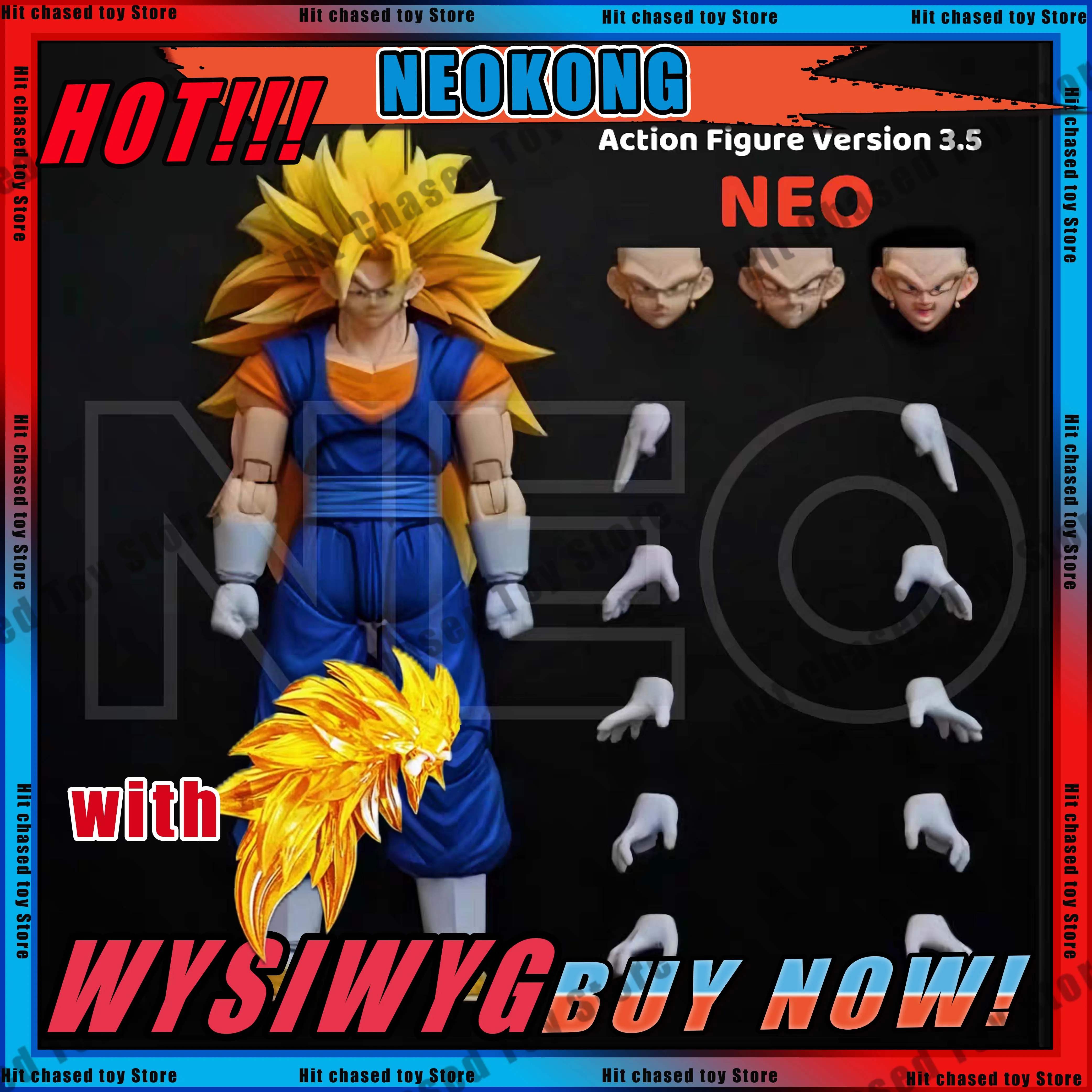 

NEO Upgraded Kong Model Goku Super 3 Vegito Super 3 Blue Dragon Ball SHF3.0 021-024 Figure Model Toy Collection Customized Toys