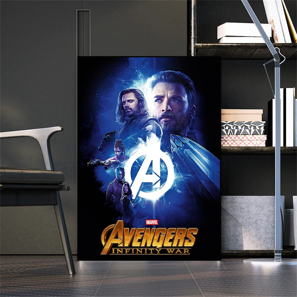 Impresiones de películas artísticas de superhéroes, vengadores: Infinity War, póster de película clásica, impresiones de decoración para el hogar y el dormitorio