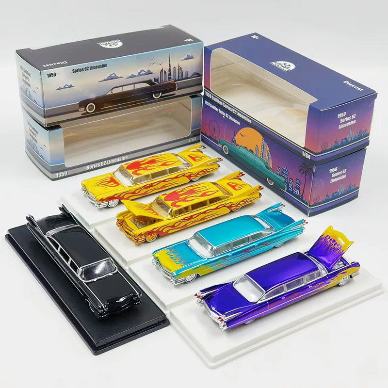 

Модель автомобиля Mechanic Diecast 1:64, 1959 Cadillac Extended, из сплава, готовая, серия Simulation, игрушка, сувенир, украшение