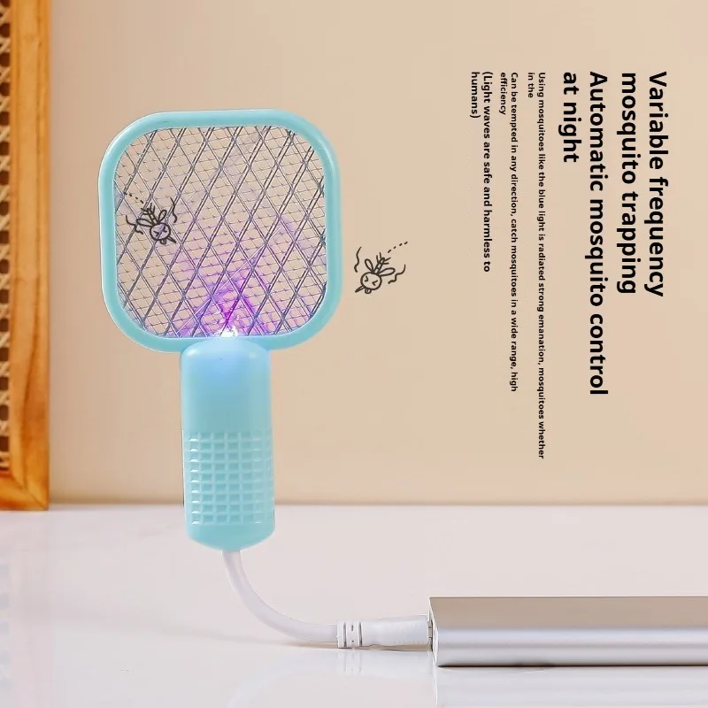 Mosquito Swatter Trap Pest Control Electric Shock Mosquito Killer Lamp Portable UV Light Electric Fly Bug Zapper Insect Racket image 3