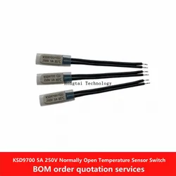 KSD9700 5A 250V Metal Temperature Switch 15/40/80/70/95/100C-155 Degree Normally Open Temperature Sensor Temperature Protection