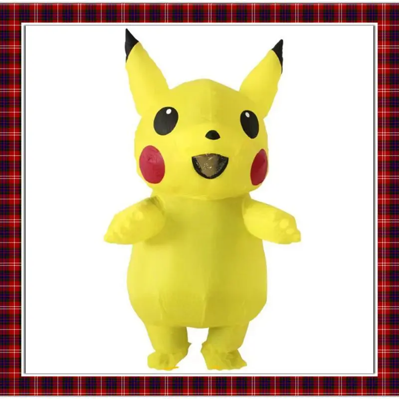 

Надувной костюм Пикачу в полный рост, костюм-маскот в стиле мультфильма, наряд для косплея, реквизит для выступлений и вечеринок, костюм-кукла