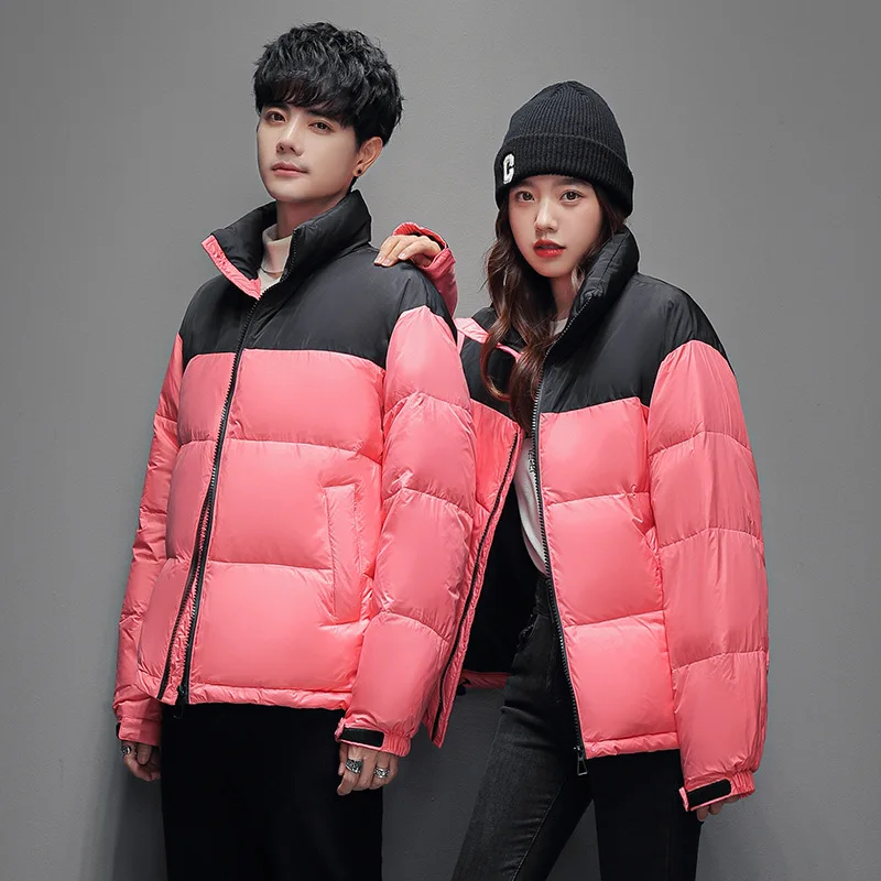 Thickened Warm Down Coat Couple Winter Outwear Hooded Short Couples Down Jacket Live Broadcast Explosive Colorful Tops