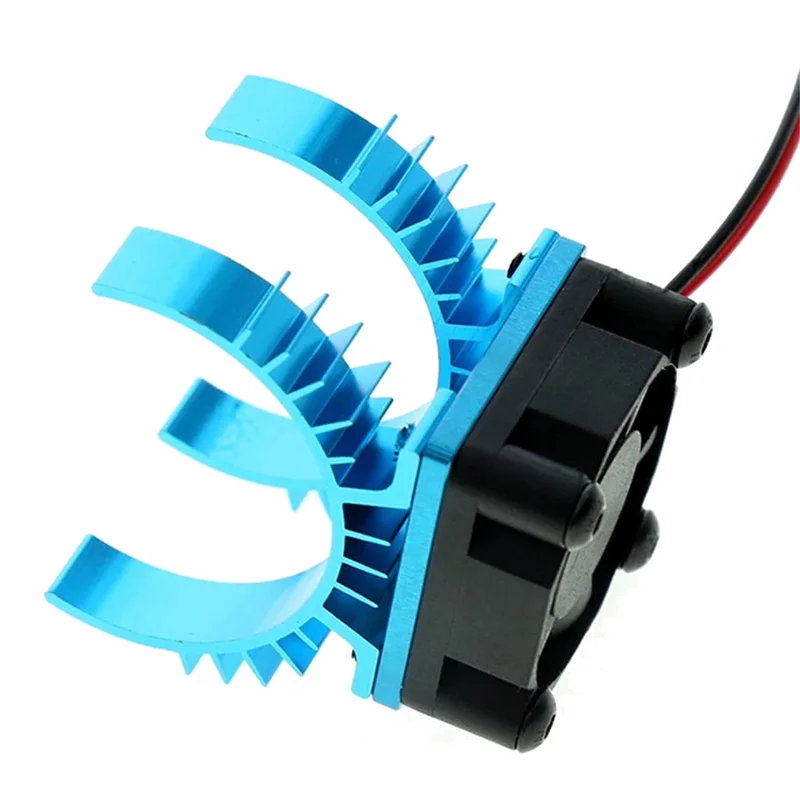 2X RC Parts Electric Car Motor Heatsink Cover + Cooling Fan For 1/10 Tamiya TT02 RC Car 540 550 3650 Motor Heat Sink