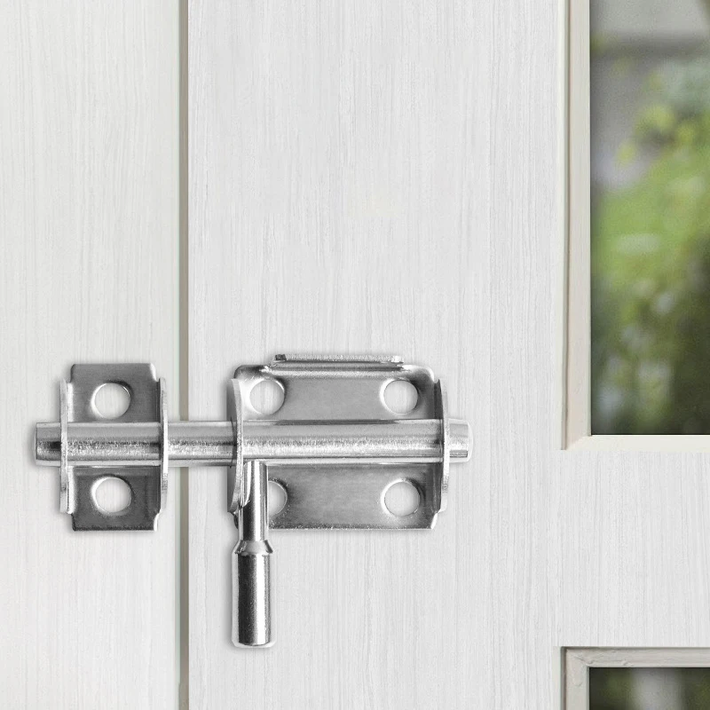 مزلاج باب من الفولاذ المقاوم للصدأ ، مسامير انزلاق صلبة غلق بمشبك ، أجهزة منزلية ، قفل أمان للبوابة ، قفل باب المرحاض #6