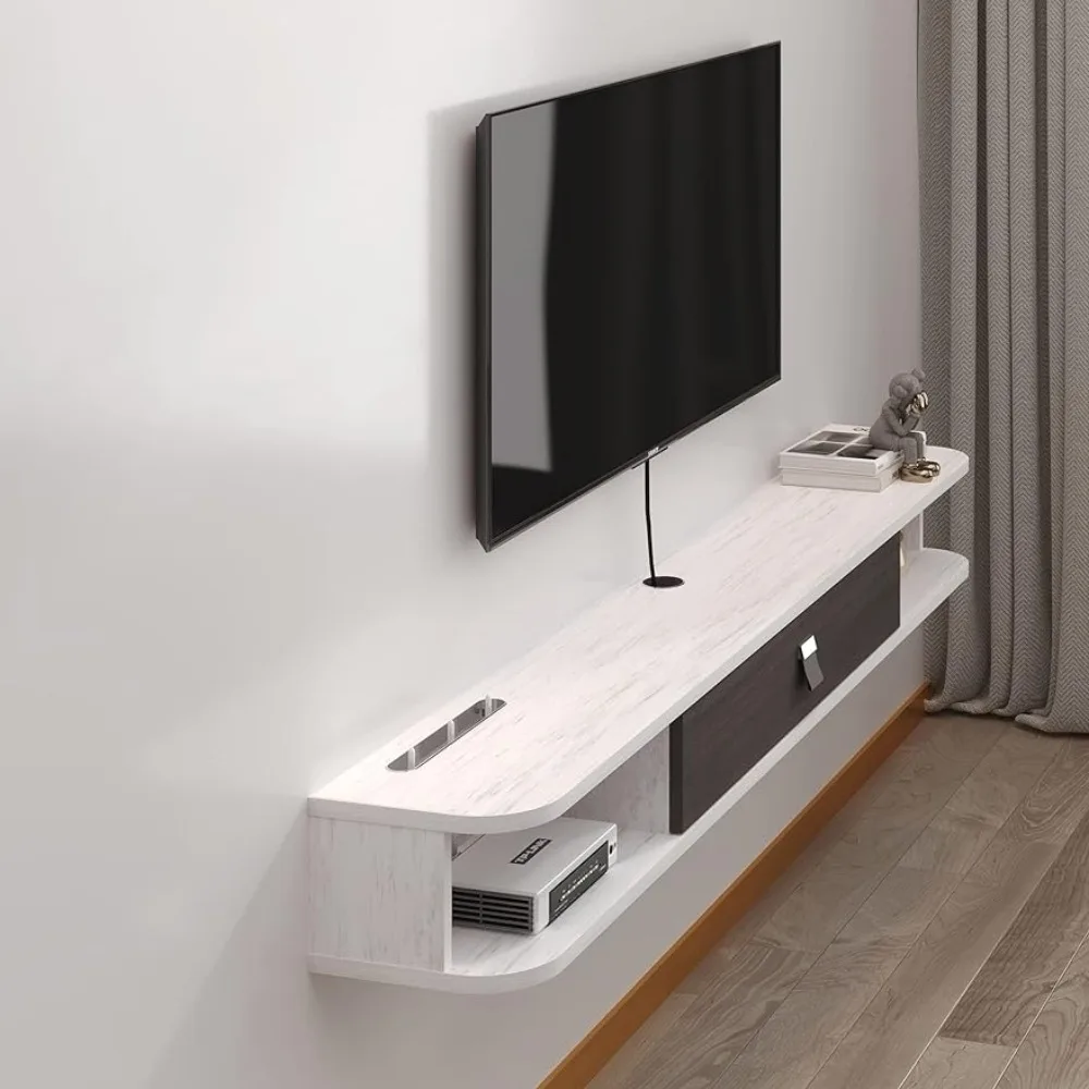 Floating TV Console Tv Stand Living Room Furniture 47'' Wall-Mounted Media Console Home