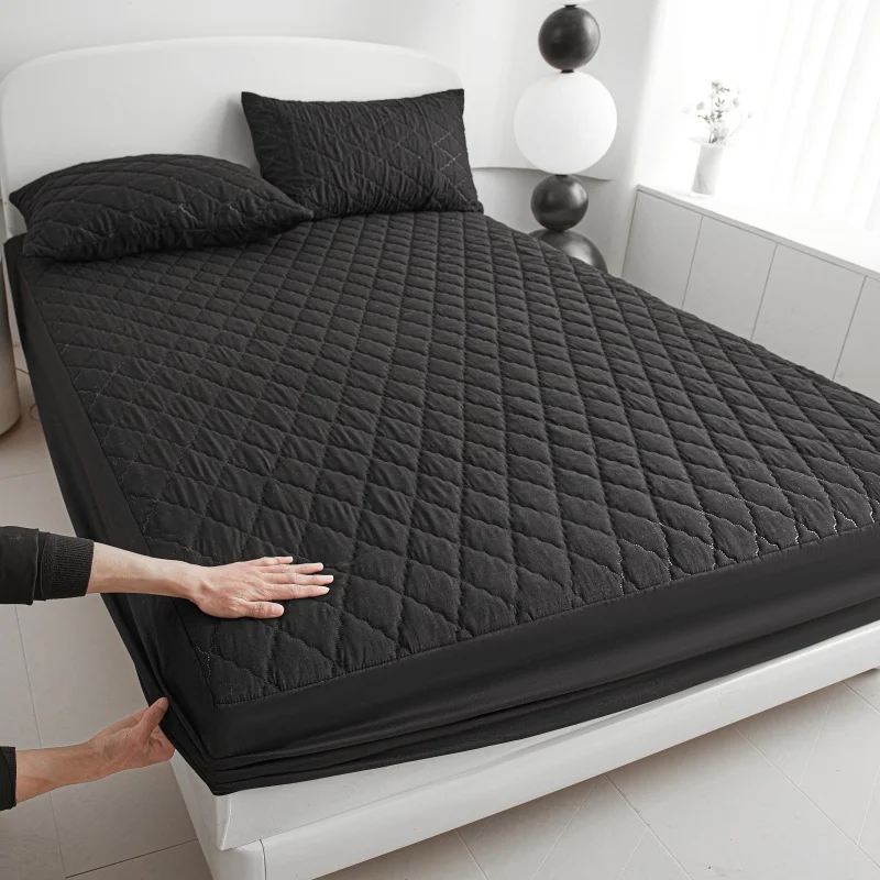 Quilted Thick Waterproof Mattress Cover Mattress Protector Queen King Fitted Sheet Bed Pad Cover Bed Topper ( No Pillow Case)