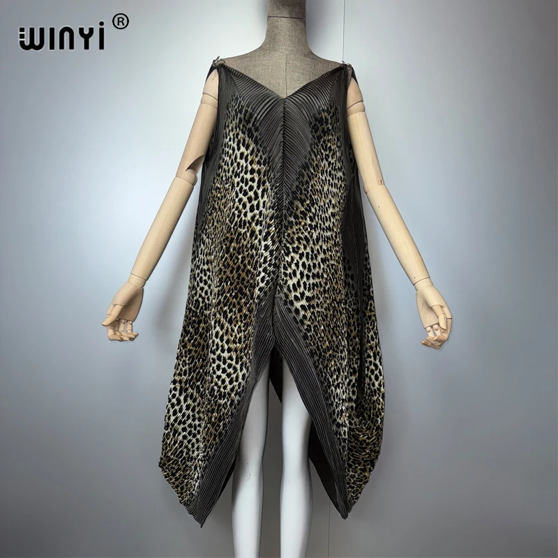 فستان حفلات صيفي مطوي من WINYI بتصميم مجعد للنساء رداء بوهو فضفاض ماكسي للعطلات الطويلة فستان سهرة أنيق عباية دبي فاخر