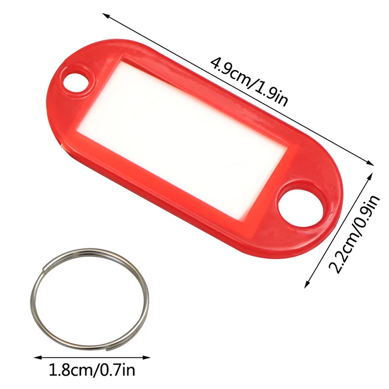 50 Stuks Kleurrijke Sleutelhanger Sleutelhanger Label Id Naam Kameradres Tel Nummer Marker Sleutelhanger Bagagelabel Met Splitring