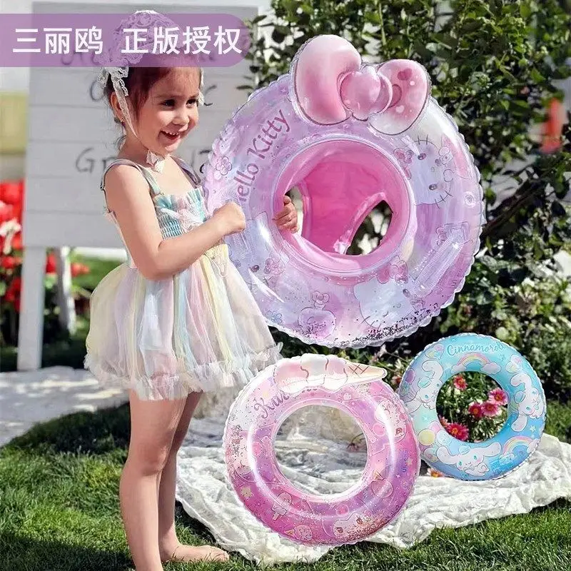 

Sanrio kawaii Hello Kitty Kuromi My melody cartoon cute anti-roll underarm lifebuoy for children underarm swimming ring gift