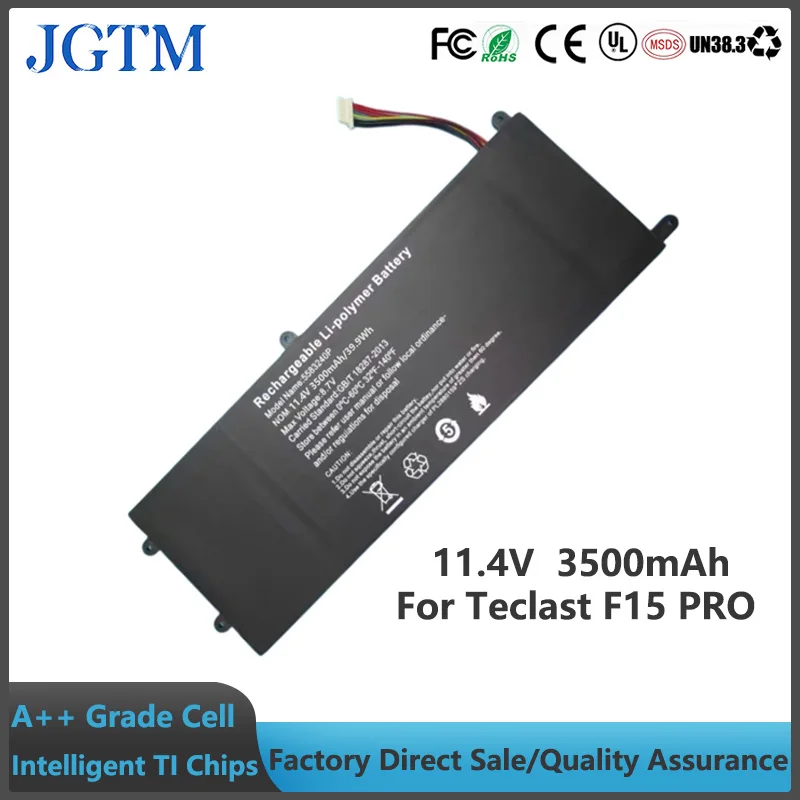 

Аккумулятор JGTM для ноутбука Teclast F15 PRO 5583240P GSP0579113, 11,4 в, 3500 мАч, 10 контактов, 7 линий, Новинка