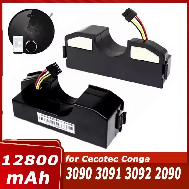 

Сменный аккумулятор для робота-пылесоса CECOTEC Conga 3090 3091 3092 1690 1890 2090, 12800 мАч, литий-ионный аккумулятор большой емкости