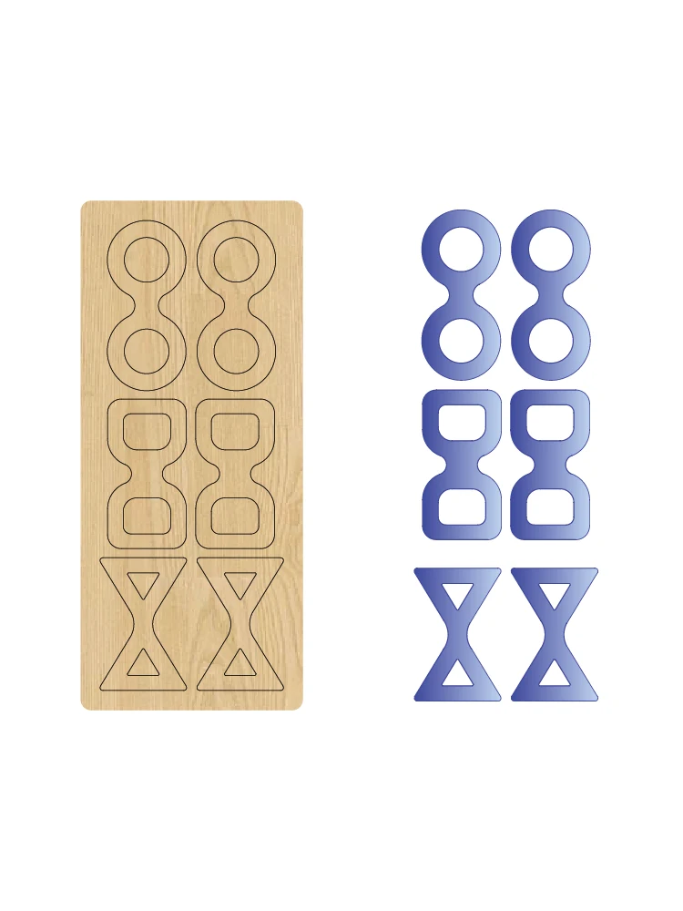 

ZYC-212 Keychain Wooden Cutting Mold for Die-Cutting Machines Craft Molds Suitable for Personalized DIY Projects