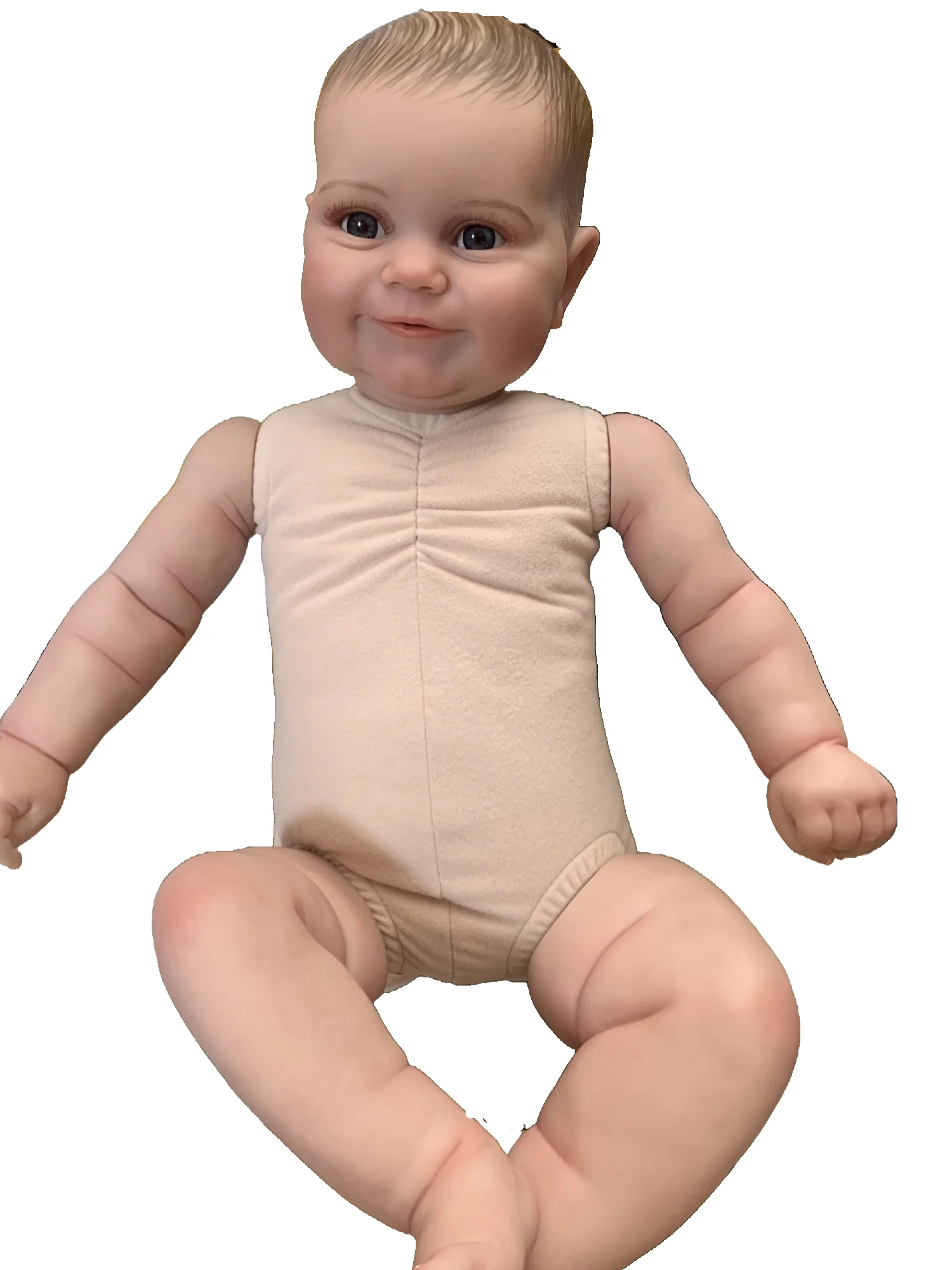 3D Skin Silicone Reborn Girl Baby Doll Without Clothes Soft Vinyl Smiling Princess Art Bebe Toddler Birthday Gift Dress Up Toy