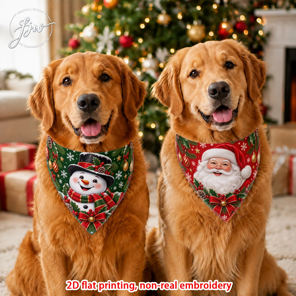 Christmas Pet Bandana Set 2