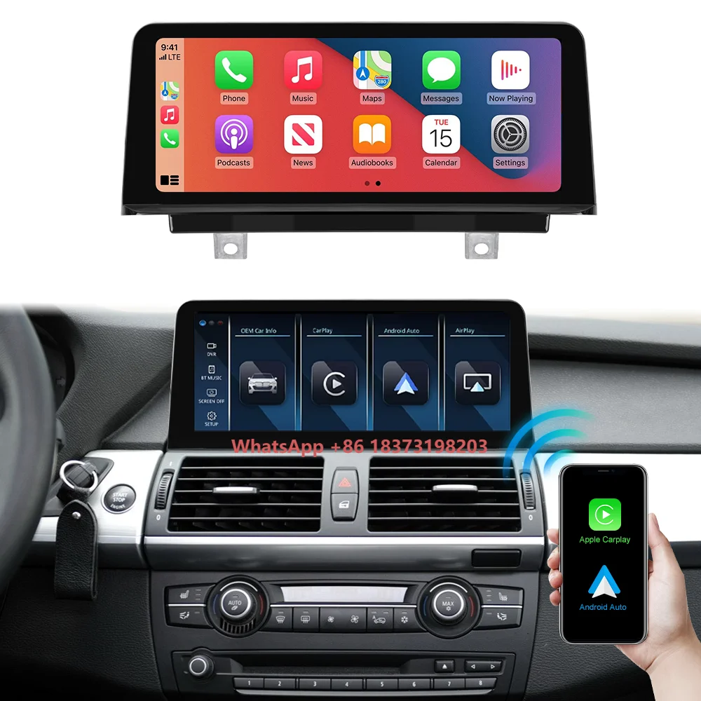 

For X5/X6 E70 E71 Car DVD Player 10.25''/12.3'' Touch Screen Supports CCC System GPS Navigation Features Carplay Android