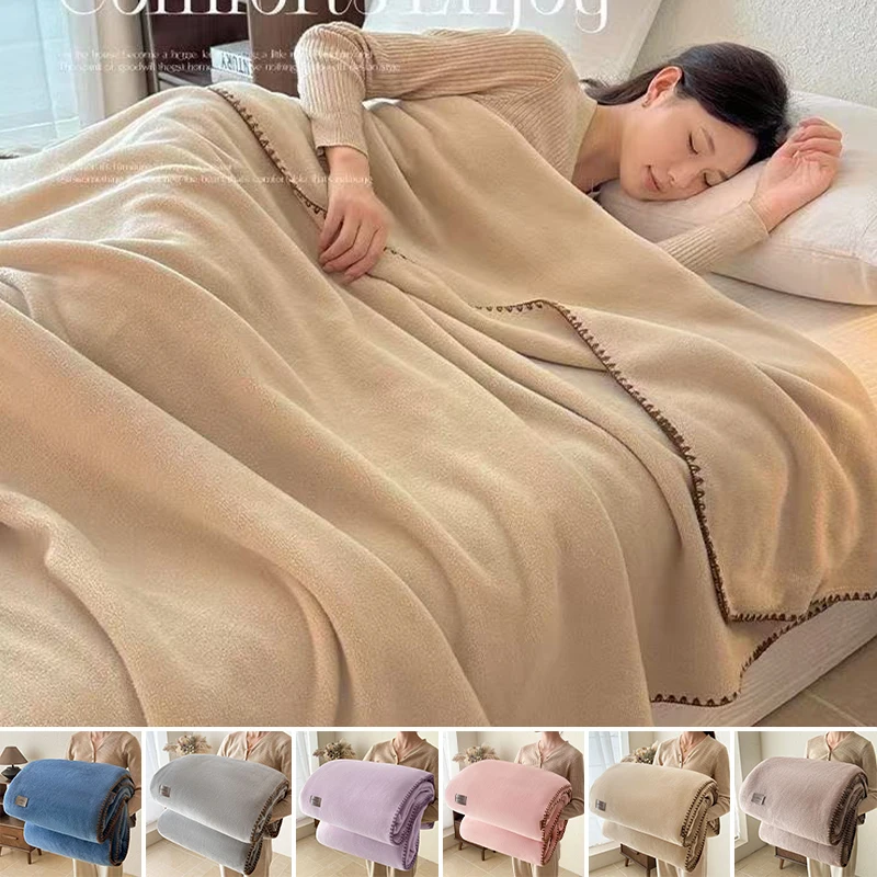 الفاخرة الصلبة المخملية الفانيلا بطانية شتاء دافئ لينة رقيق أريكة تتحول لسرير رمي متعددة الوظائف شال للمنزل عنبر قيلولة ديكور