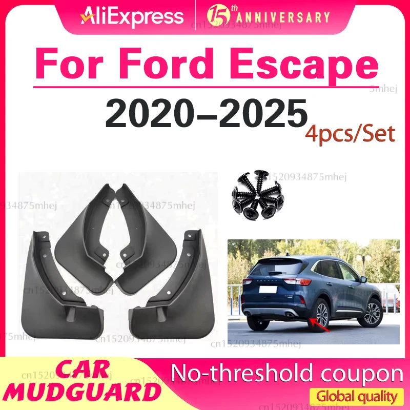 

For Ford Escape Low-end version 2020-2025 2021 2022 2023 2024 Fender Mudflaps Splash Guards Mudguards Mud Flaps car Accessories