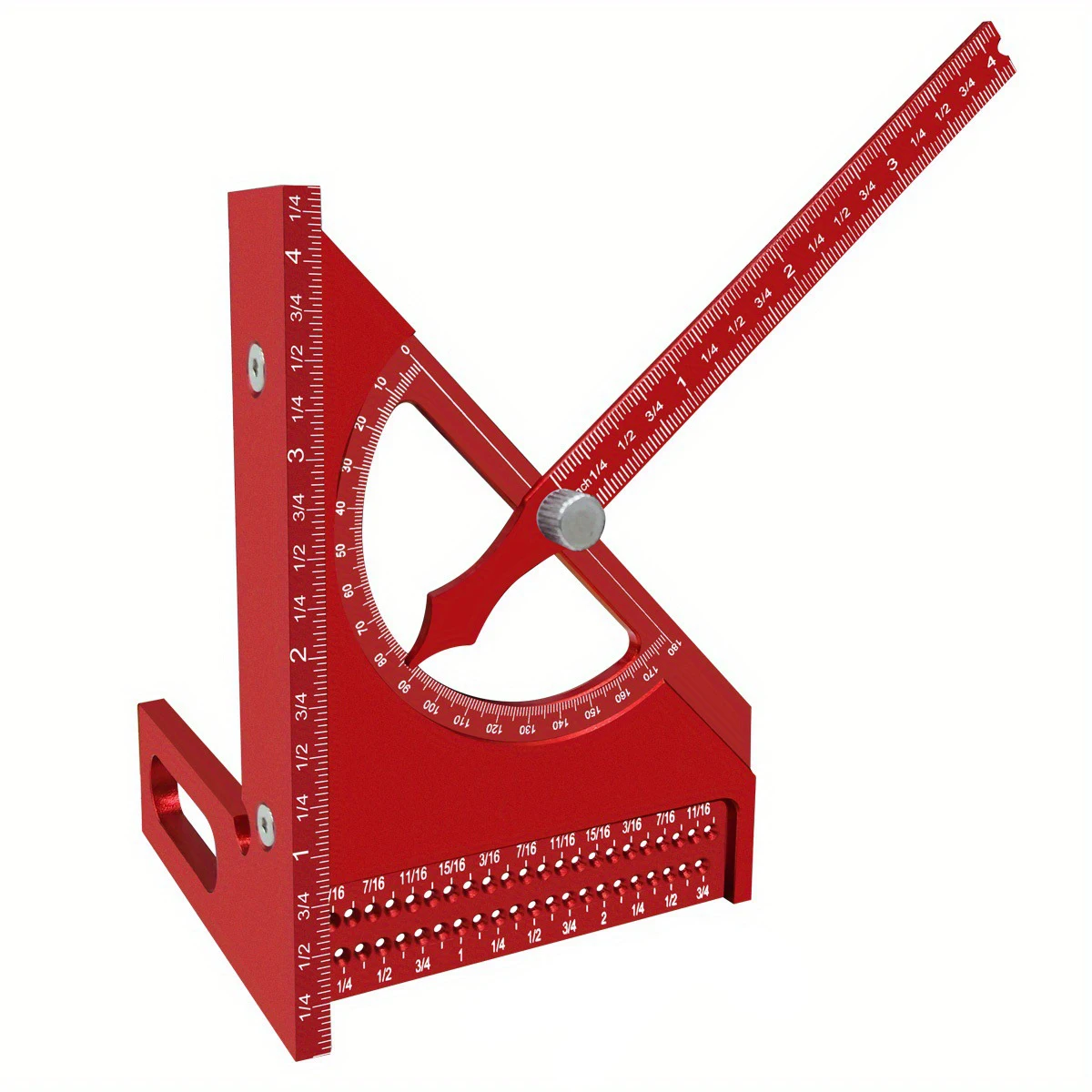 

Carpenter's Square Tool Adjustable Measuring Ruler Aluminum Alloy Construction 3D Carpenter Square Ruler Indicator